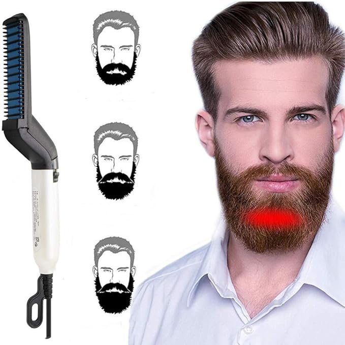 Cepillo alisador para hombre - ¡Alisa tu barba en segundos!