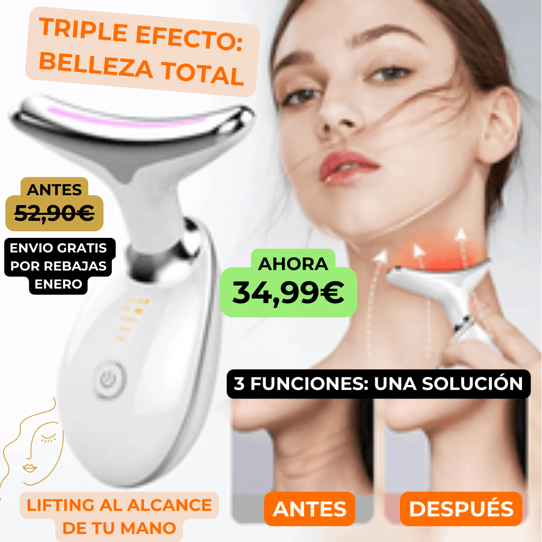 Masajeador antiarrugas facial con 3 modos