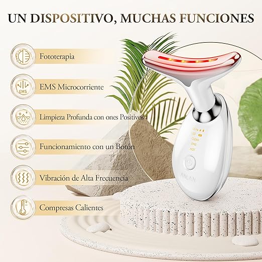 Masajeador antiarrugas facial con 3 modos