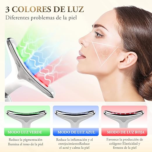 Masajeador antiarrugas facial con 3 modos