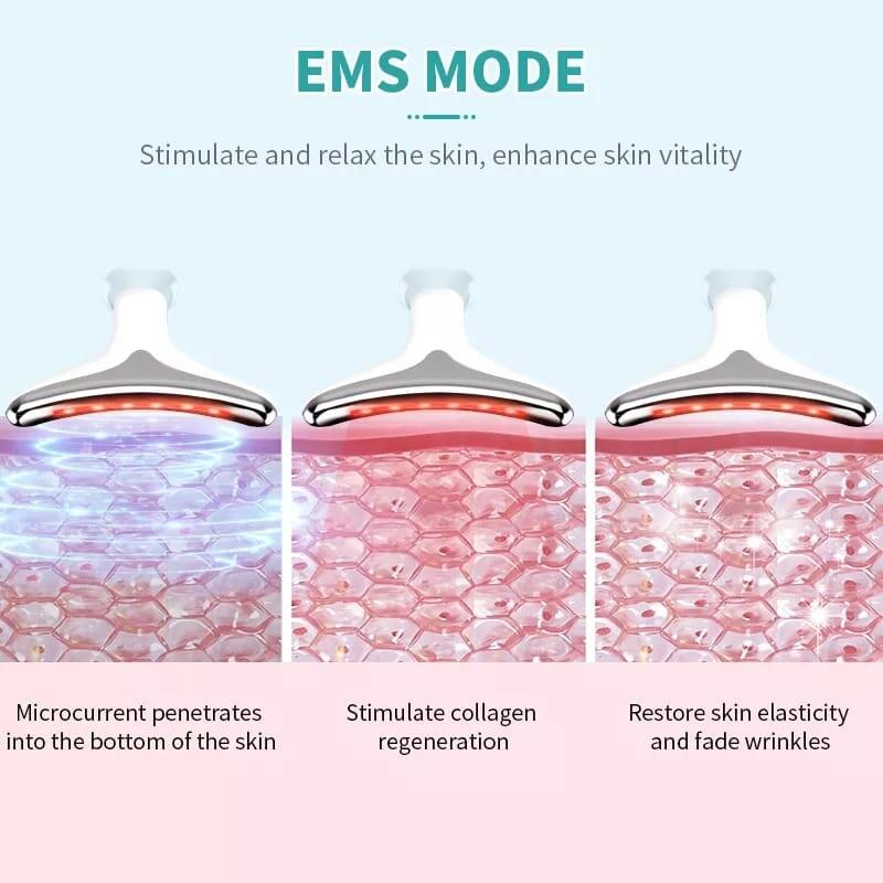Masajeador antiarrugas facial con 3 modos