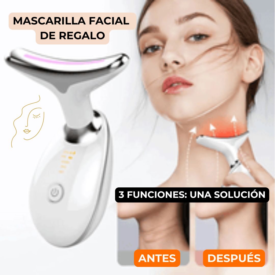 Masajeador antiarrugas facial con 3 modos + Mascarilla de REGALO
