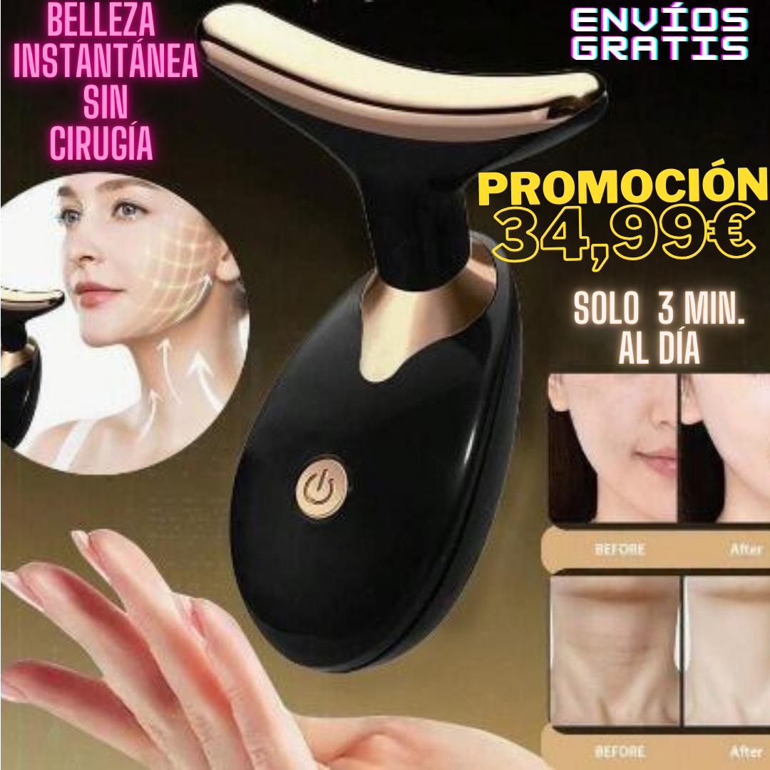 Masajeador antiarrugas facial con 3 modos + Mascarilla de REGALO