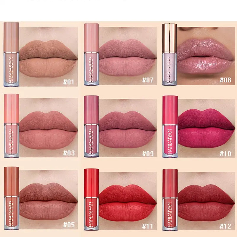 SET 12 SEXY LIPS LABIALES MATE LARGA DURACIÓN